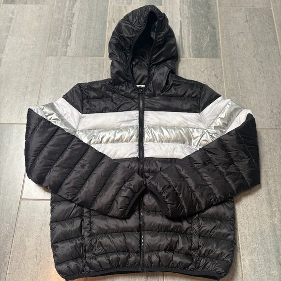 Numero by Free People Quilted Packable Hooded Full Zip Puffer Jacket Size Large - Picture 3 of 10